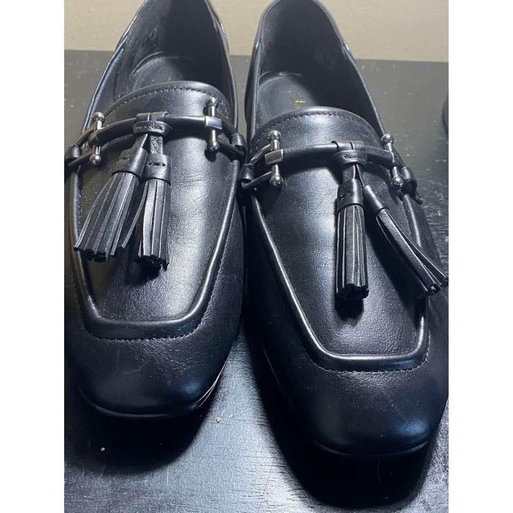 Clarks Pure 2 Tassel Black Woman Loafer Size 8